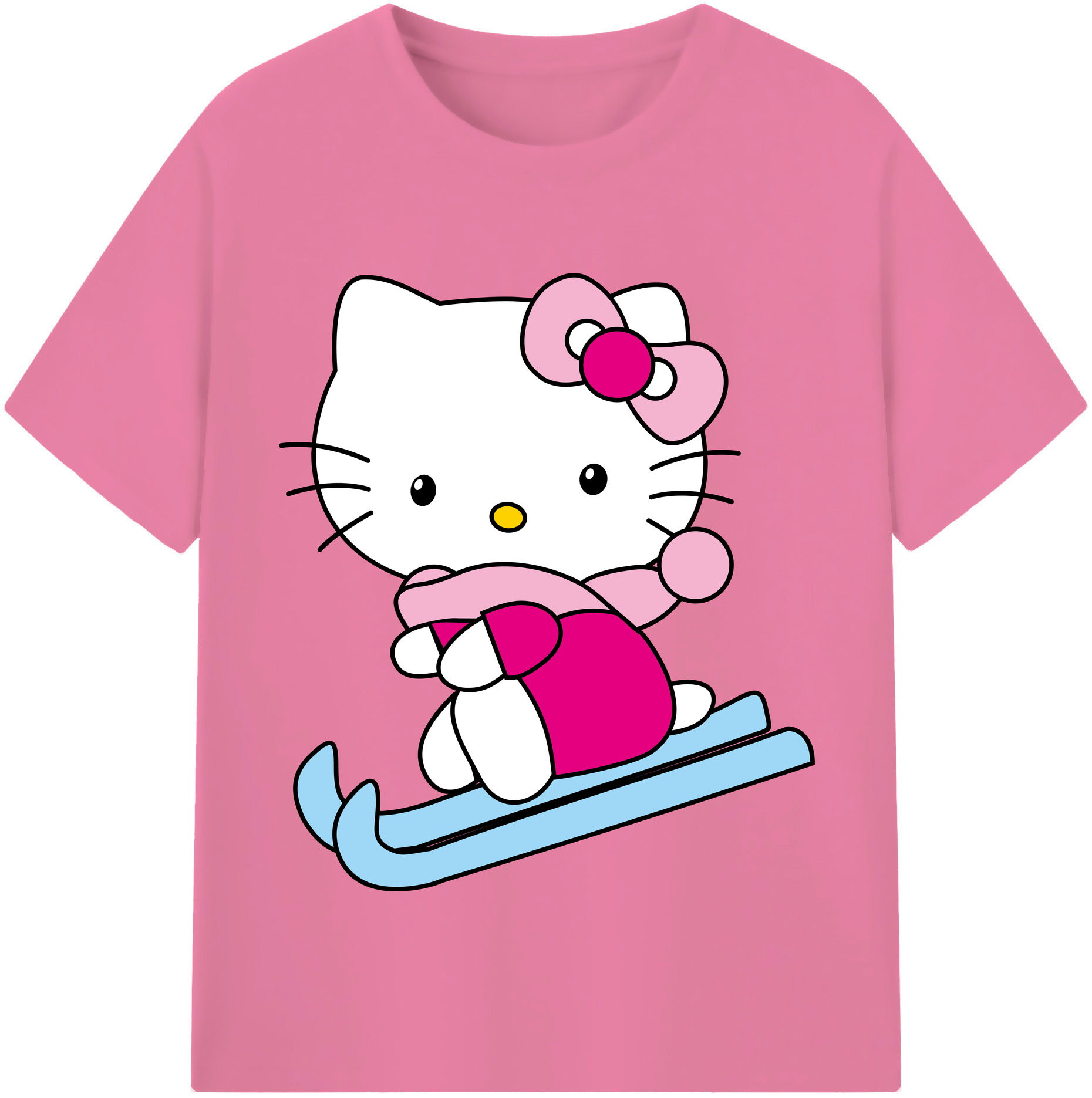 （画像用） Hello Kitty ハローキティ 綿100％半袖Tシャツ（フロントプリント）